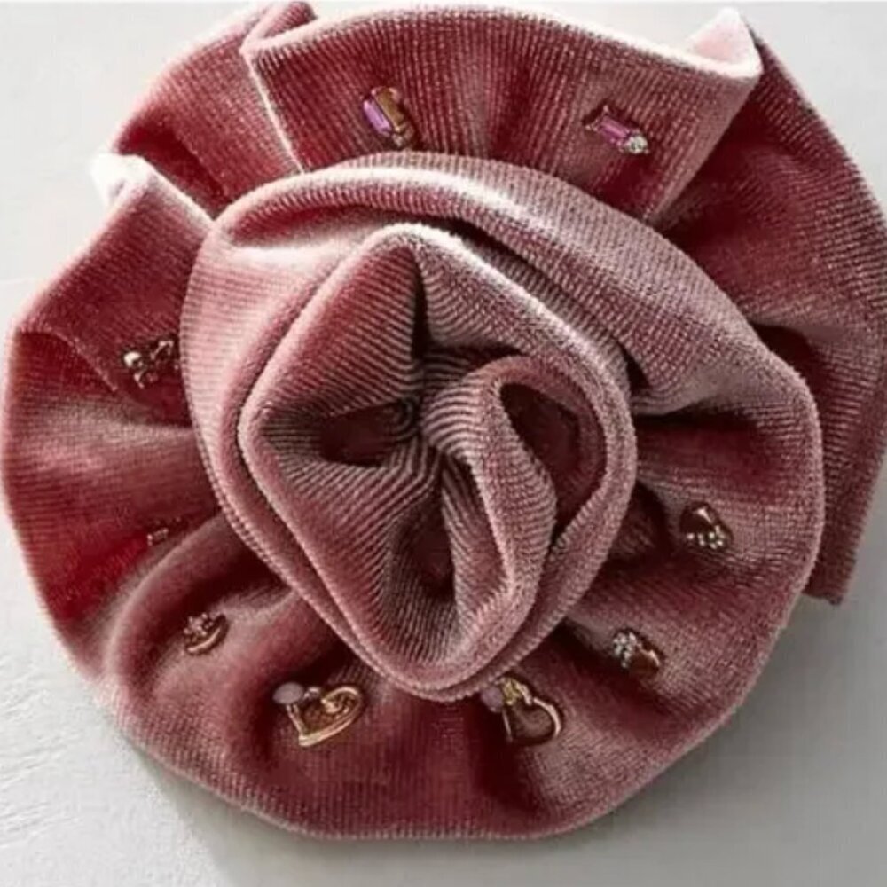 Free People Rosette Brooch Earring Set